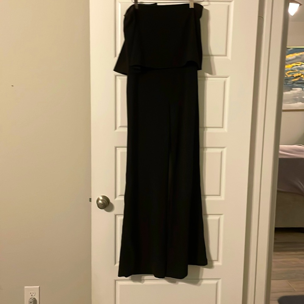 Black open back romper size large